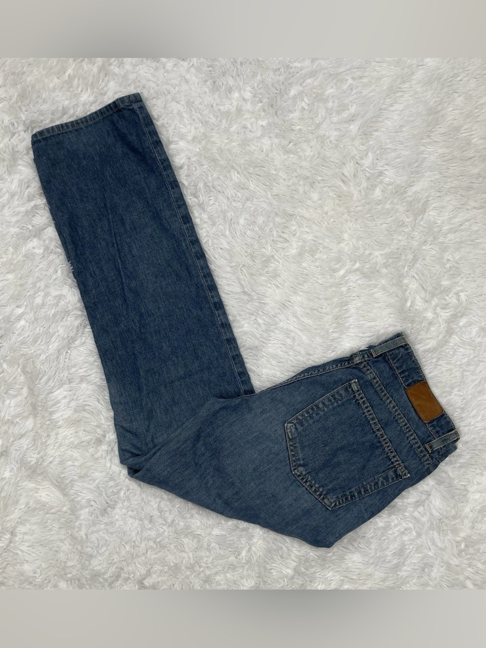 Vintage J.Crew Men’s Size 31x32 Button Fly Linen Blend Denim Jeans Straight USA